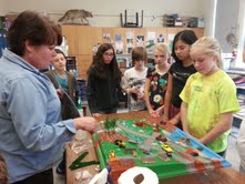 Eastford students learn how to prevent water pollution. 