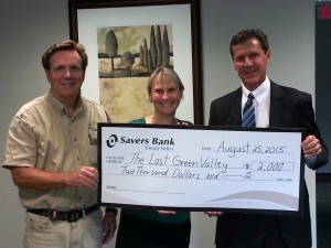 Savers Bank Supports TLGV Ranger Program 