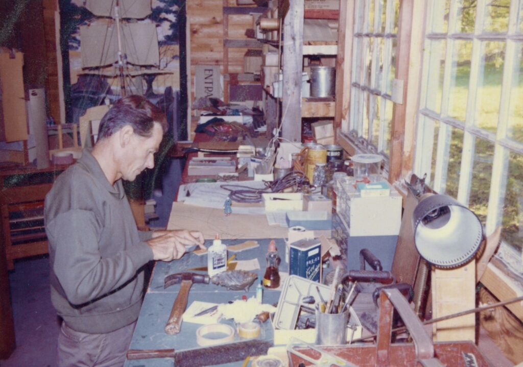 Sidney Chrysler in his workshop 1964